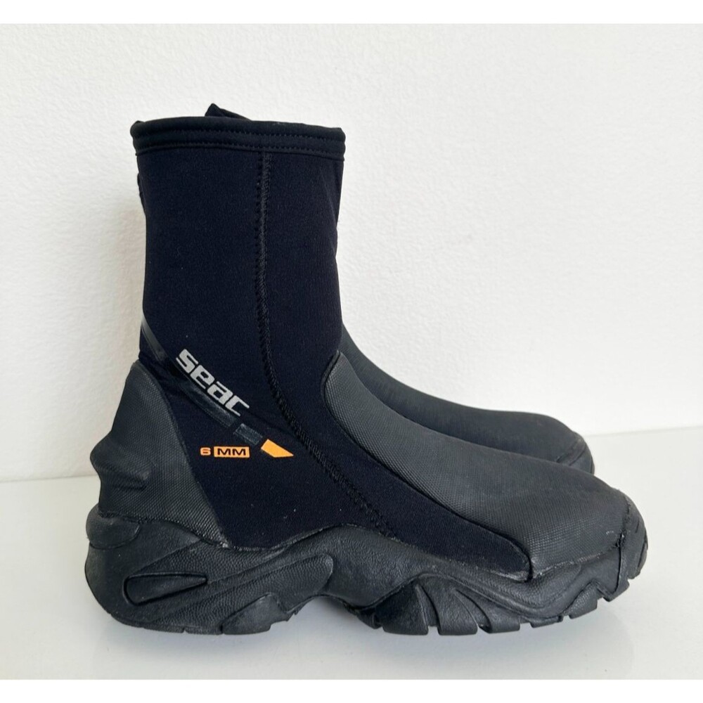 Seac Pro HD 6mm Neoprene Dive Boots Zip Cold Water Scuba Gear Non Slip Sole XS